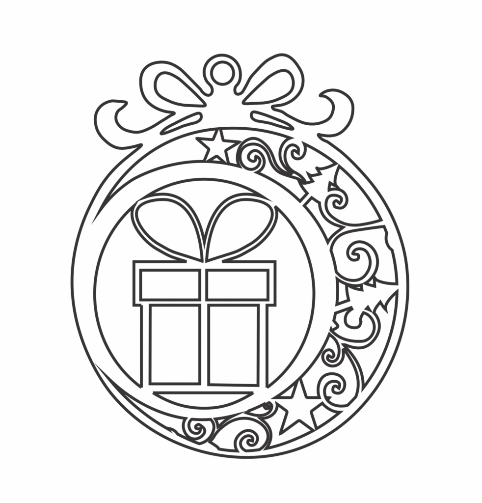 Esfera «Regalo» — vector para corte CNC