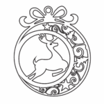 Esfera "Reno brincando" - Vector descarganle para corte CNC y grabado laser gratis | Stanser