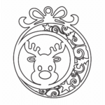 Esfera "Cara de reno" - Vector descarganle para corte CNC y grabado laser gratis | Stanser