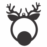 Esfera "Rodolfo el Reno" - Vector descarganle para corte CNC y grabado laser gratis | Stanser