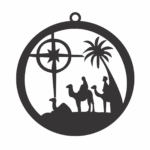 Esfera "Desierto" - Vector descarganle para corte CNC y grabado laser gratis | Stanser