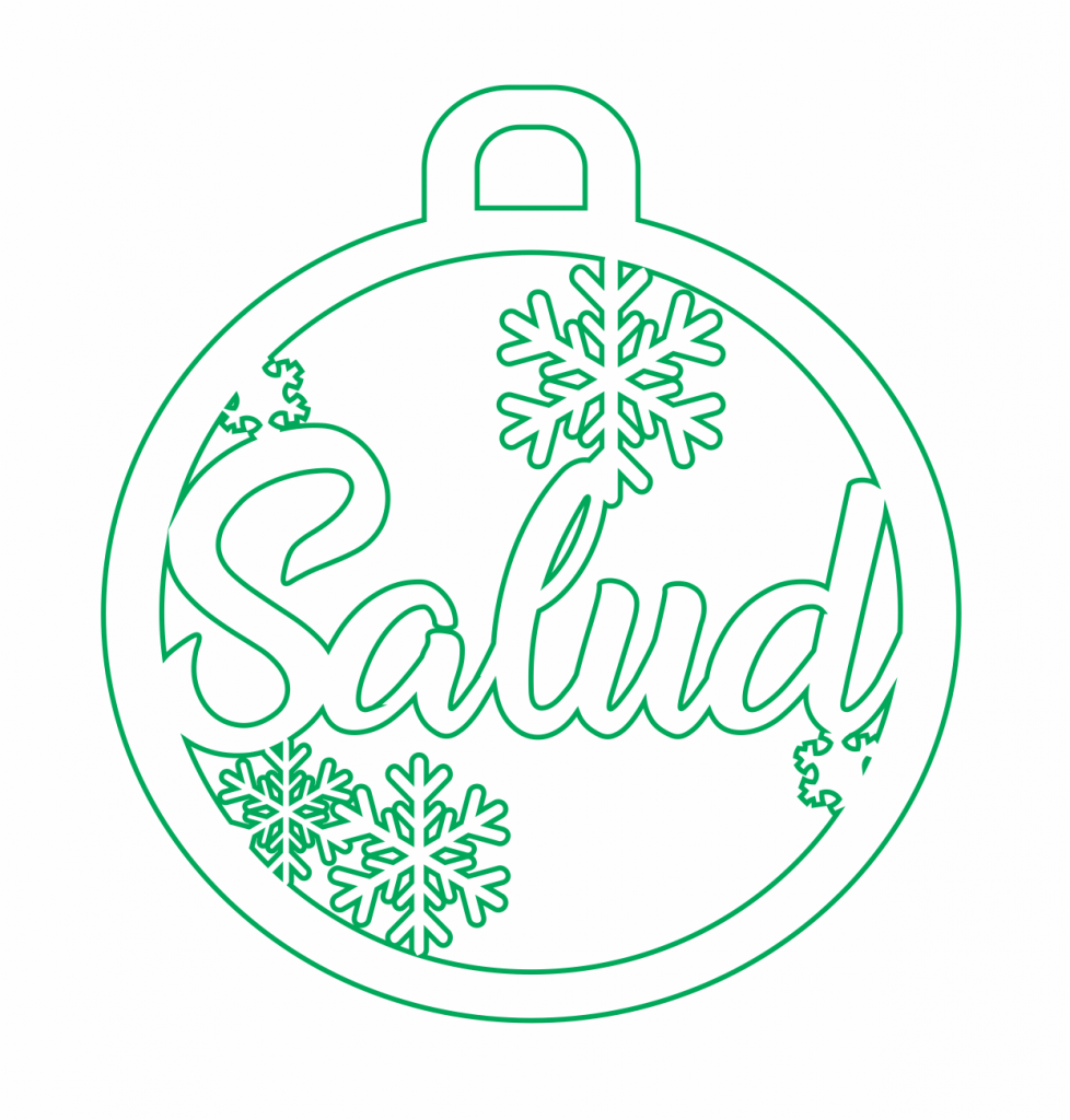 Esfera «Salud» — vector para corte CNC