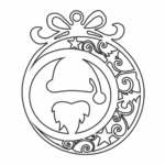 Esfera "Santa y pinos" - Vector descarganle para corte CNC y grabado laser gratis | Stanser