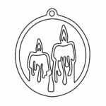 Esfera "Par de velas encendidas" - Vector descarganle para corte CNC y grabado laser gratis | Stanser