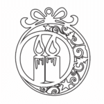 Esfera "Par de velas encendidas" 2 - Vector descarganle para corte CNC y grabado laser gratis | Stanser
