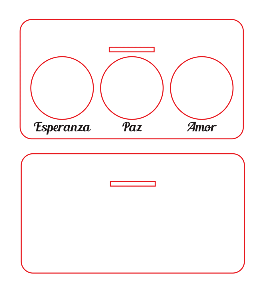 Tablero «Esperanza, Paz, Amor» — vector para corte CNC