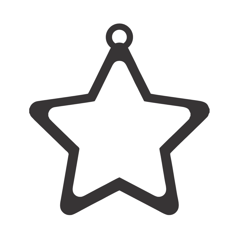 Esfera de estrella — vector para corte CNC