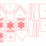 Farol "Copo navideño" - Vector descarganle para corte CNC y grabado laser gratis | Stanser