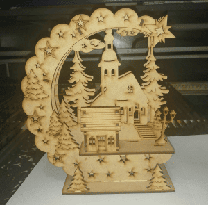 Lámpara de paisaje navideño