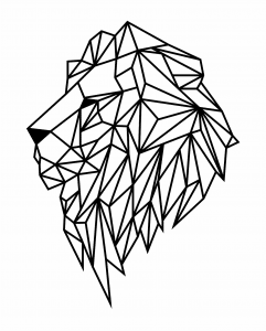 Perfil de cabeza de león