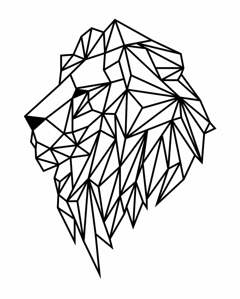 Perfil de cabeza de león — vector para corte CNC