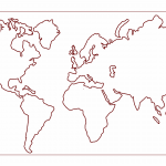 Mapa mundial sin división - Vector SVG DXF para CNC Router y Laser CO2 - Descargable gratis | Stanser