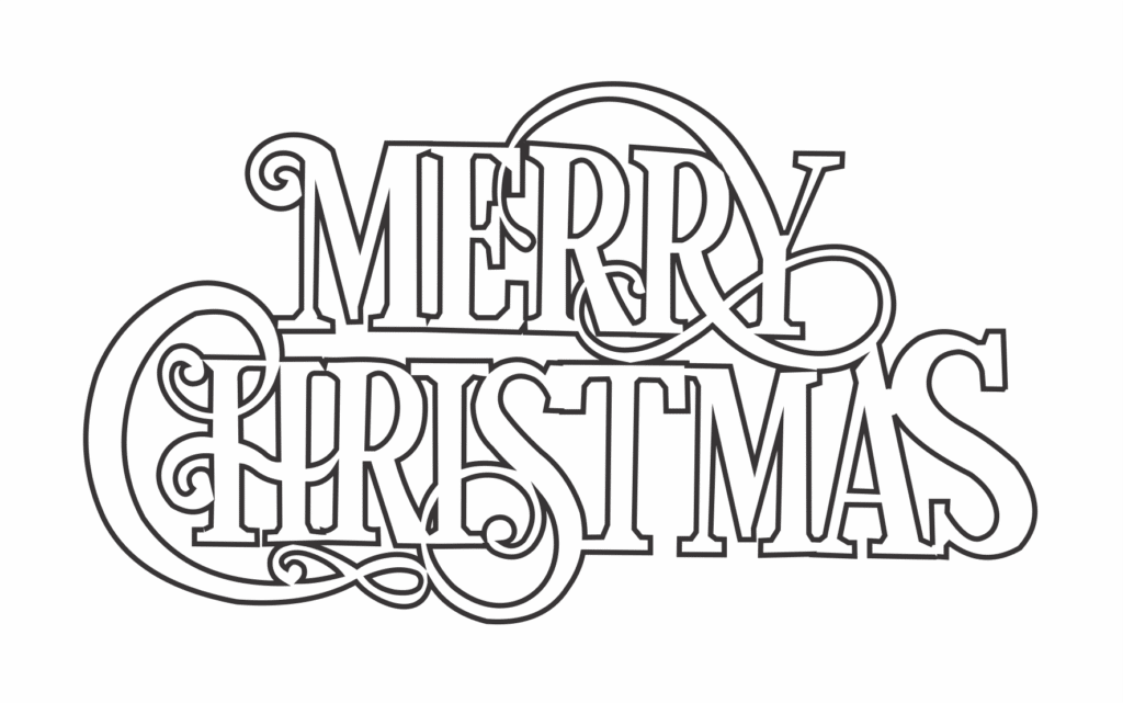 Letrare «Merry Christmas» — vector para corte CNC