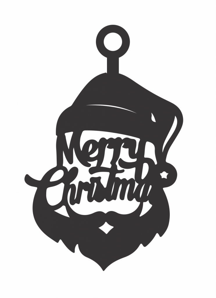 Esfera con forma de Santa — vector para corte CNC