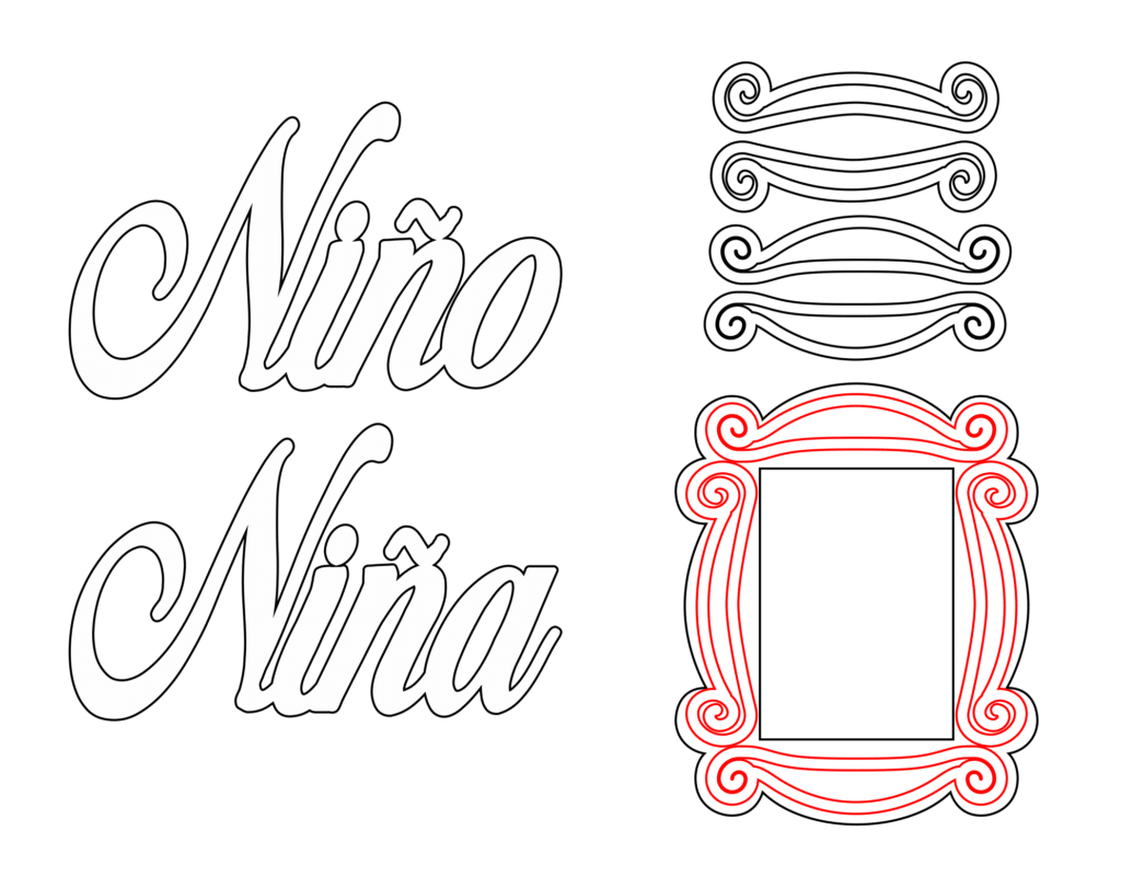 Marco para foto «Friends» — vector para corte CNC