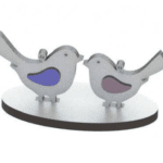 Pájaros enamorados "Beso" - Vector descarganle para corte CNC y grabado laser gratis | Stanser