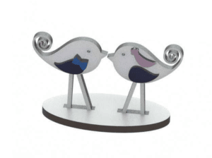 Pájaros enamorados elegantes