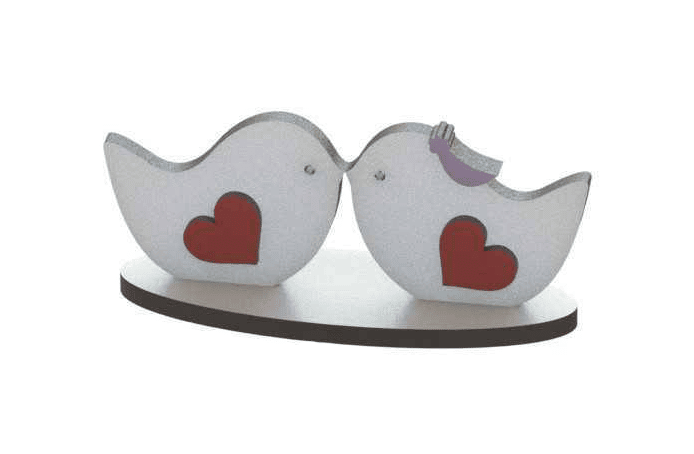 Pájaros enamorados «Corazones»