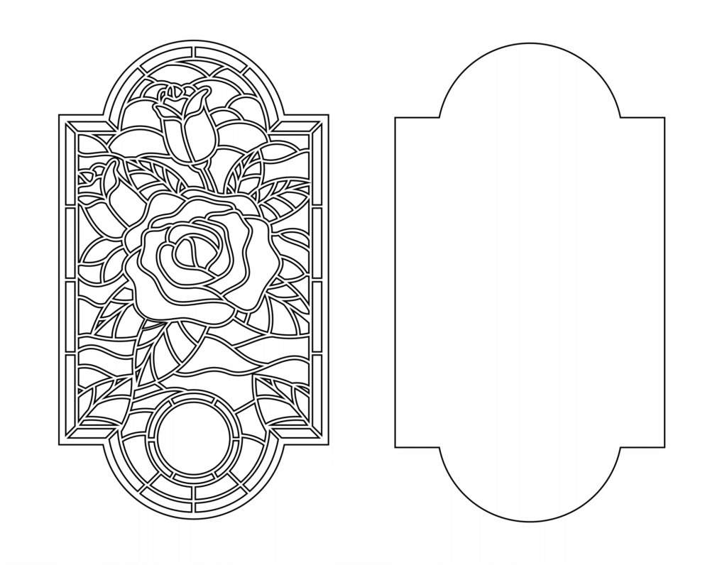 Panel «Rosas» — vector para corte CNC