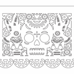 Papel picado "Calaveras y palomas" - Vector descarganle para corte CNC y grabado laser gratis | Stanser