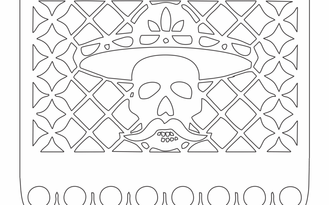 Papel picado «Sombrero y bigotes»