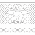 Papel picado "Sombrero y bigotes" - Vector descarganle para corte CNC y grabado laser gratis | Stanser