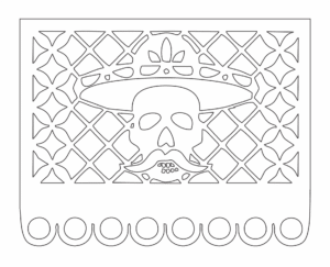 Papel picado «Sombrero y bigotes»