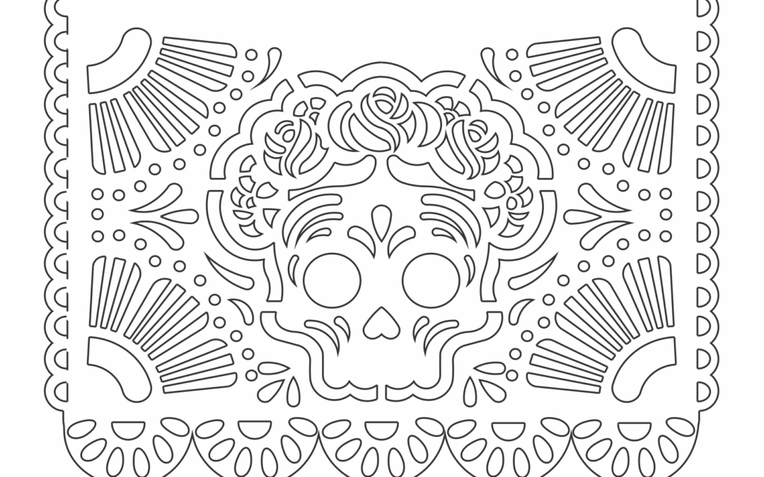 Papel picado «Corona de flores»