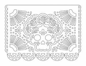 Papel picado «Corona de flores»