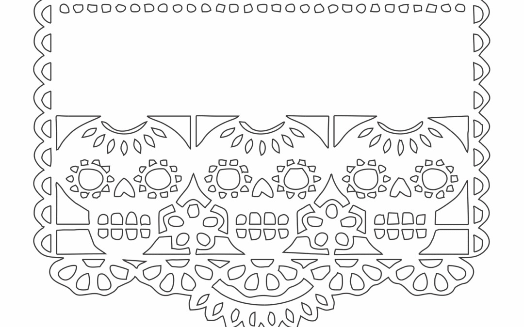 Papel picado «3 calaveras»