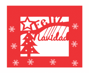 Papel picado «Feliz Navidad»