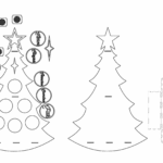 Pino "Felices fiestas" - Vector descarganle para corte CNC y grabado laser gratis | Stanser
