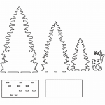 Pinos y Reno - Vector descarganle para corte CNC y grabado laser gratis | Stanser