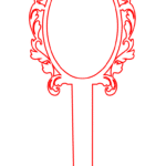 Marco para espejo de mano - Vector descarganle para corte CNC y grabado laser gratis | Stanser