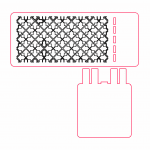 Portacelular de trama calada - Vector descarganle para corte CNC y grabado laser gratis | Stanser