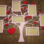 Marco "Árbol de corazones" - Vector descarganle para corte CNC y grabado laser gratis | Stanser
