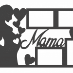 Marco "Mamá embarazada" - Vector SVG DXF para Laser CO2 - Descargable gratis | Stanser