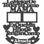 Marco "Mamá y Abuela" (2 fotos) - Vector SVG DXF para Laser CO2 - Descargable gratis | Stanser