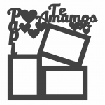 Marco "Papi te amamos" - Vector descarganle para corte CNC y grabado laser gratis | Stanser