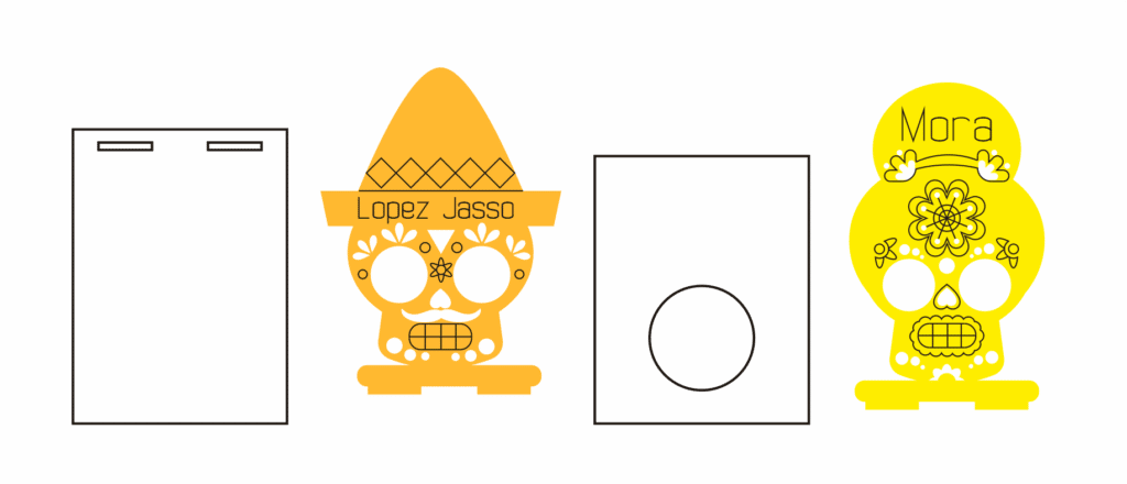 Portavelas «Calavera» — vector para corte CNC