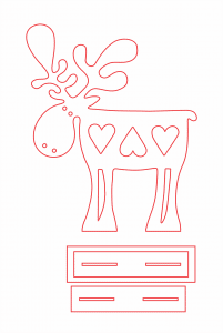 Reno decorativo «Corazones»