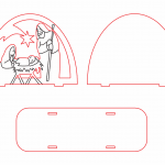 Servilletero "Nacimiento" - Vector descarganle para corte CNC y grabado laser gratis | Stanser
