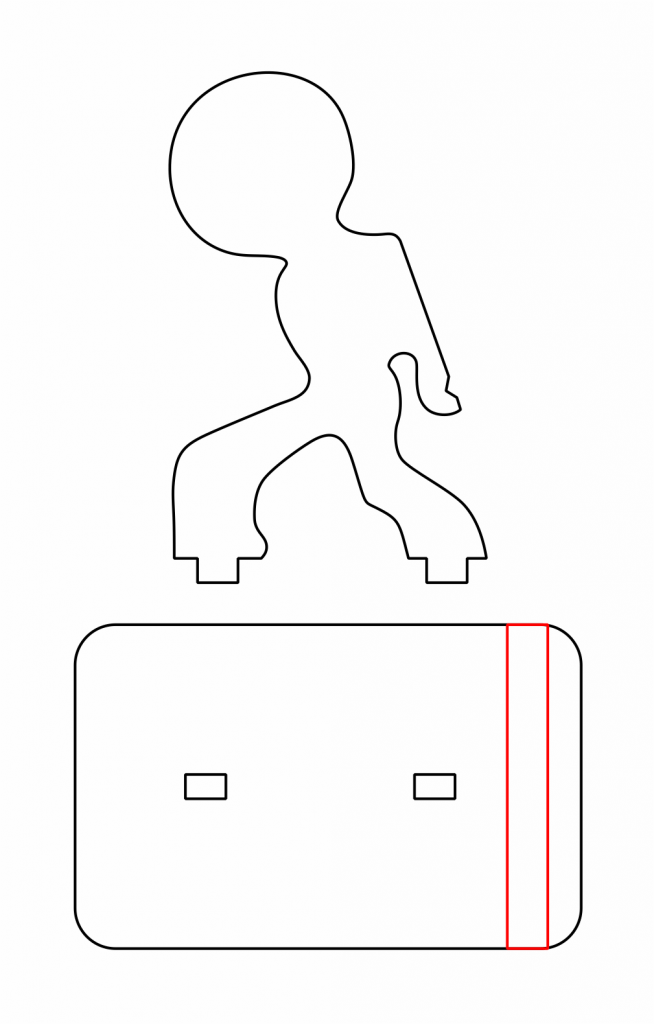 Soporte para celular «Niño» — vector para corte CNC