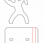 Soporte para celular "Músculos" - Vector descarganle para corte CNC y grabado laser gratis | Stanser
