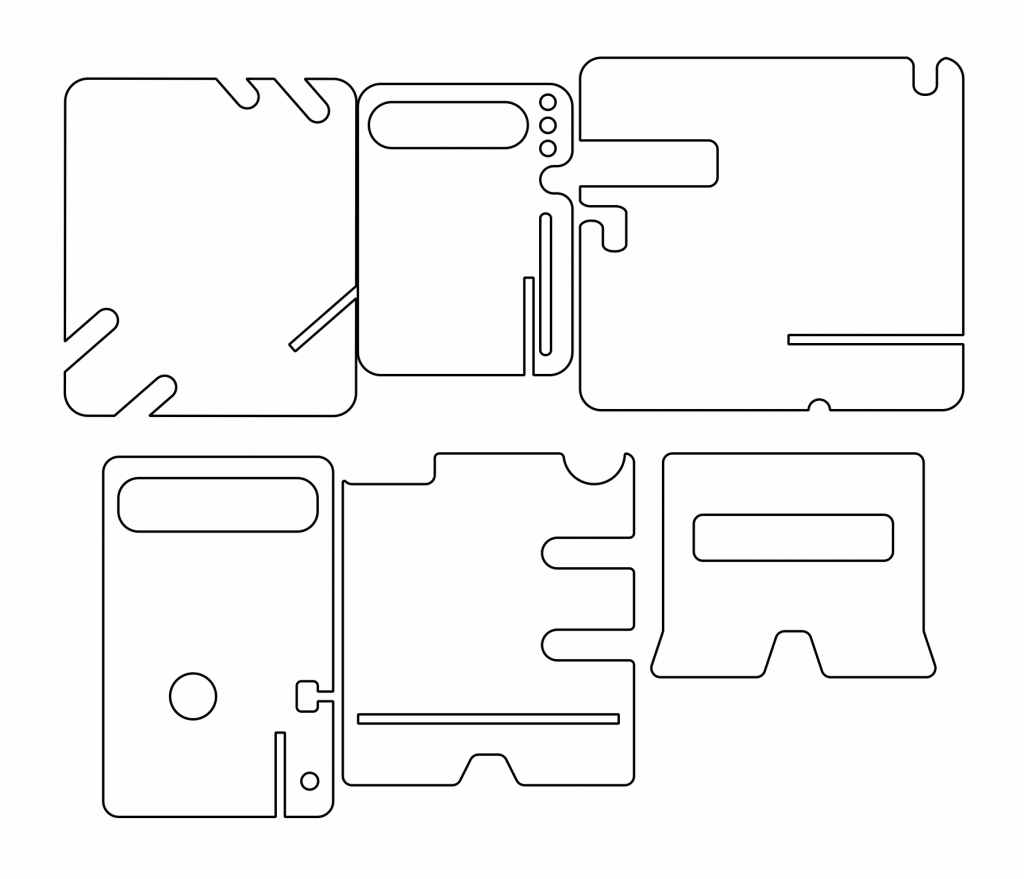 Base de escritorio para celular — vector para corte CNC