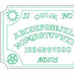 Tabla de Ouija - Vector descarganle para corte CNC y grabado laser gratis | Stanser