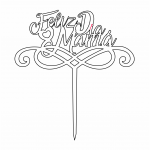 Topper "Feliz día Mamá" - Vector descarganle para corte CNC y grabado laser gratis | Stanser
