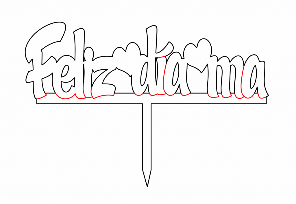 Decoración de corazones para mamá — vector para corte CNC