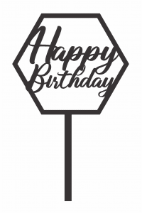 Topper hexagonal «Brithday»