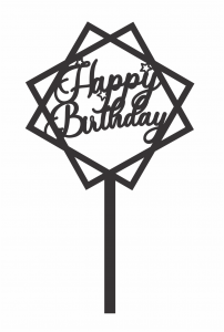 Topper HBD «Cuadrados»